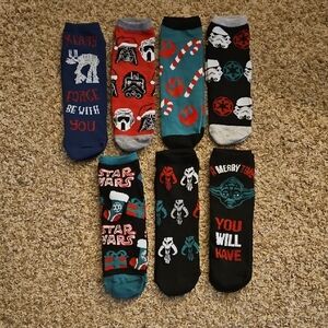 Star Wars Men's Casual Ankle Socks - Blue, Red, Black